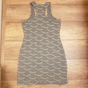 Max Studio Comfy Cotton Knit Grey Dress "Scales"
